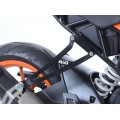 R&G Racing Exhaust Hanger & Left Hand Footrest Blanking Plate (kit) for KTM RC125 '17-'18, RC390 '17-'20 R&G Racing Exhaust Hanger & Left Hand Footrest Blanking Plate (kit) for KTM RC125 '17-'18, RC390 '17-'20